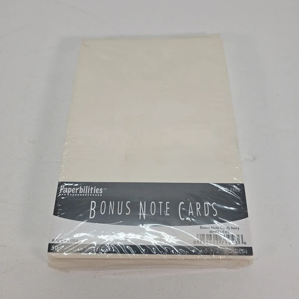 Paperbilities Bonus Note Cards & Envelopes : 50 Ct : White : 4